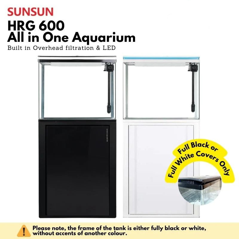 SUNSUN HRG-600 Aquarium (60cm) Set - Tank & Cabinet (Black & White)