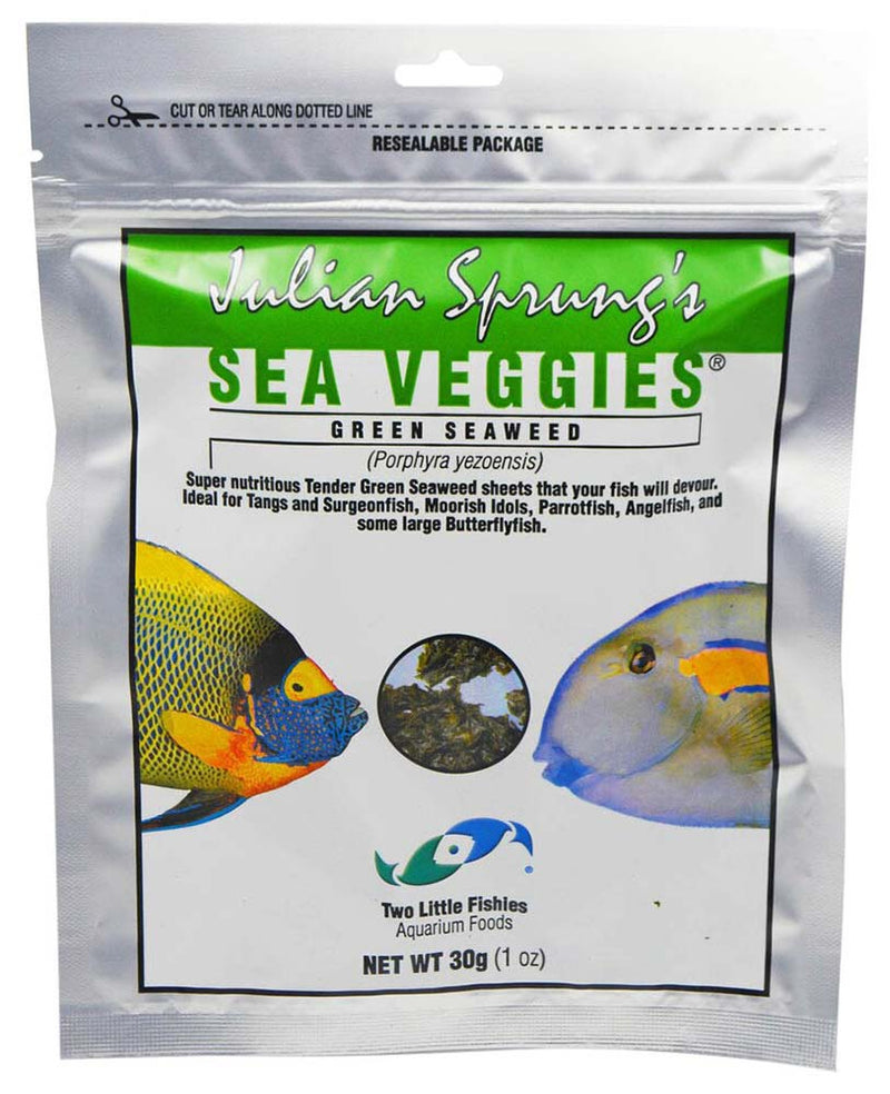 Two Little Fishies Julian Sprungs SeaVeggies Green Seaweed 30g (1oz) - Fresh N Marine